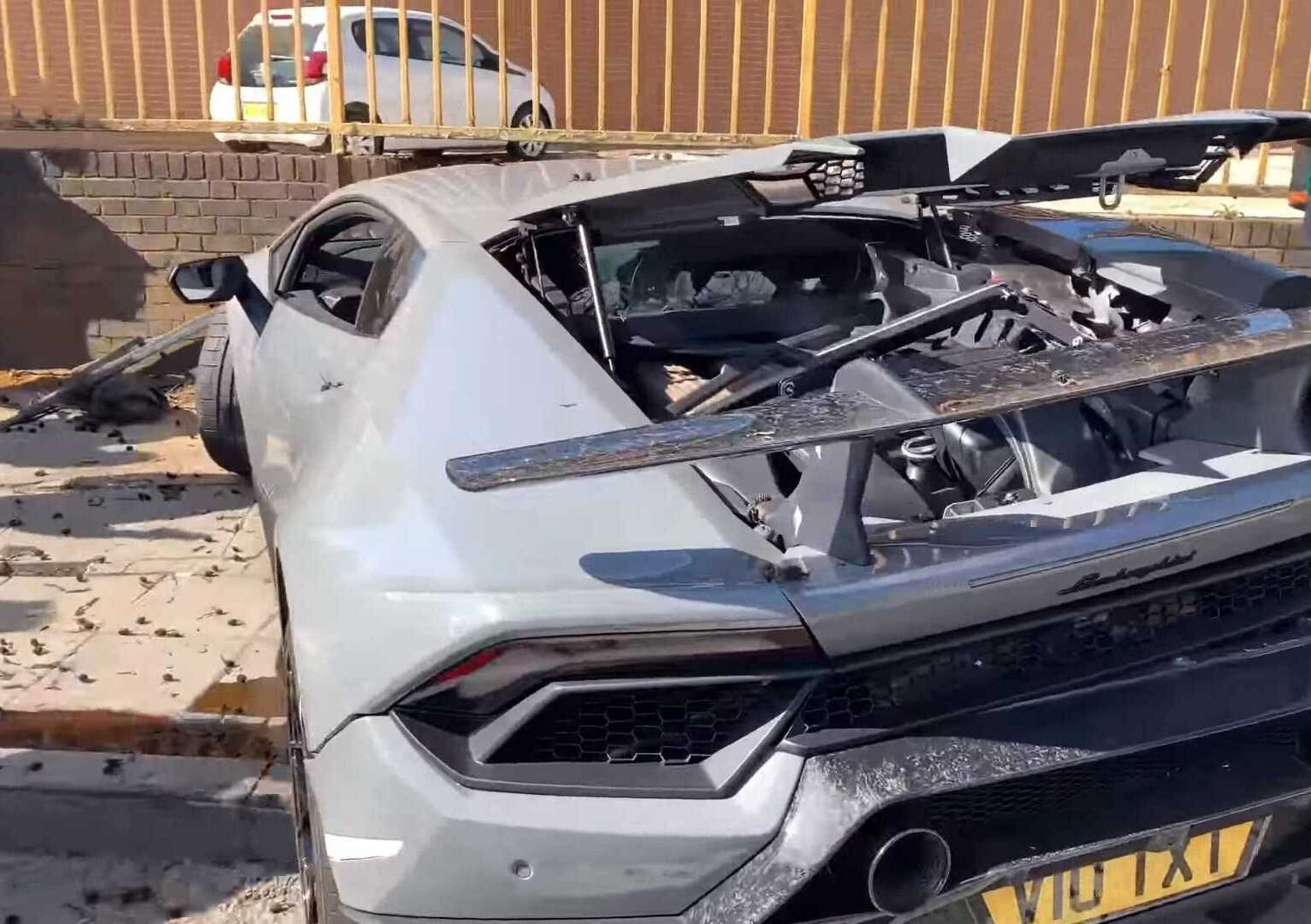 Lamborghini Huracan Performante, brutto incidente durante un raduno 