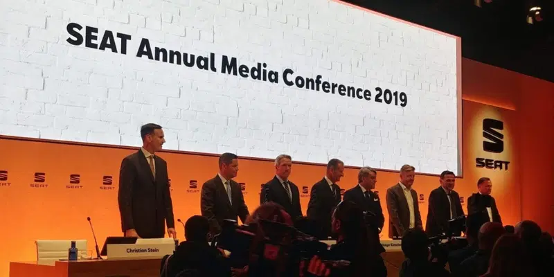 Il management di Seat. Quest'anno ad aprire i lavori della conferenza annuale &egrave; stato il numero uno del Gruppo Volkswagen Herbert Diess