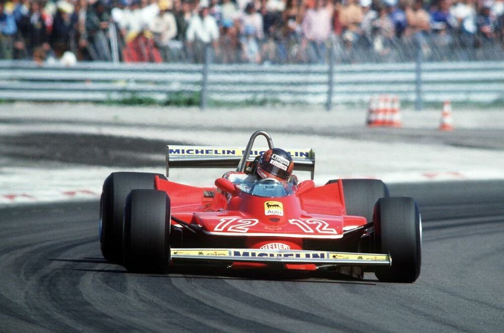 Gilles Villeneuve su Ferrari 312 T4 nel 1979