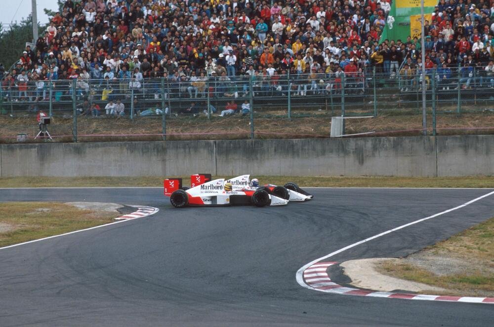 Senna e Prost a Suzuka nel 1989