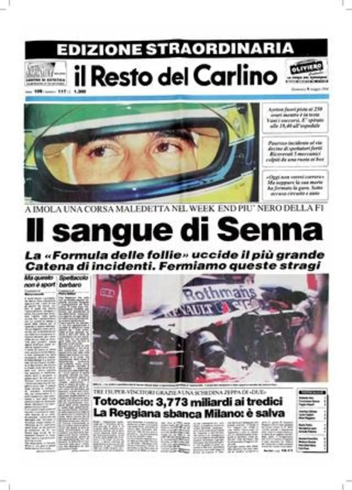 F1: Senna, 25 anni dopo: i titoli dei giornali dell'epoca (7)