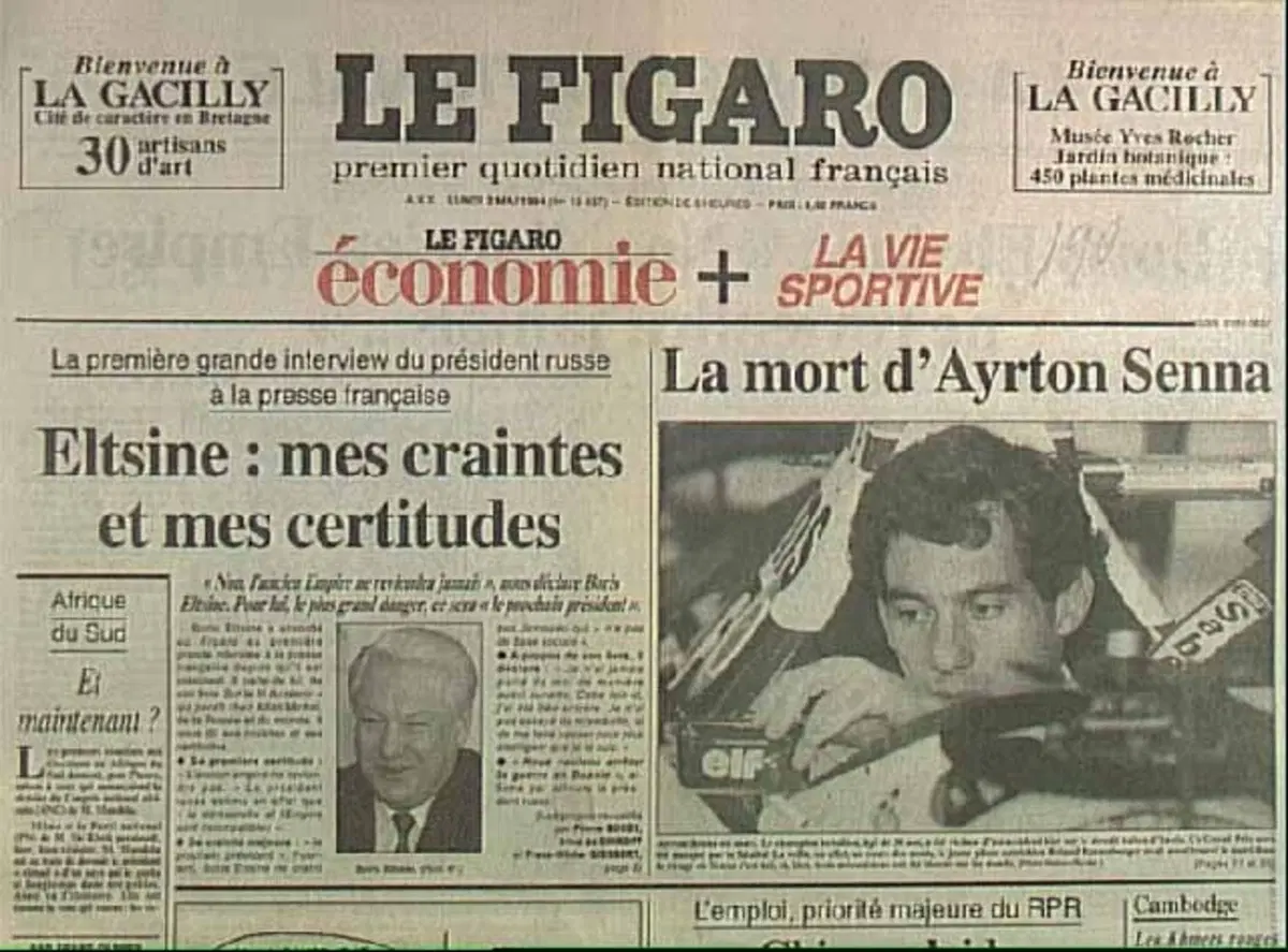 F1: Senna, 25 anni dopo: i titoli dei giornali dell'epoca (8)