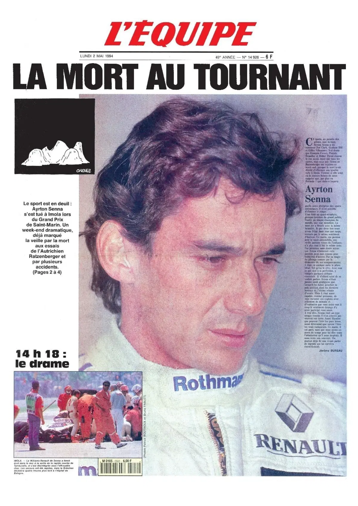 F1: Senna, 25 anni dopo: i titoli dei giornali dell'epoca (9)