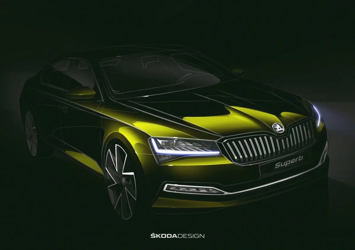 Skoda Superb restyling, il teaser dell'ammiraglia