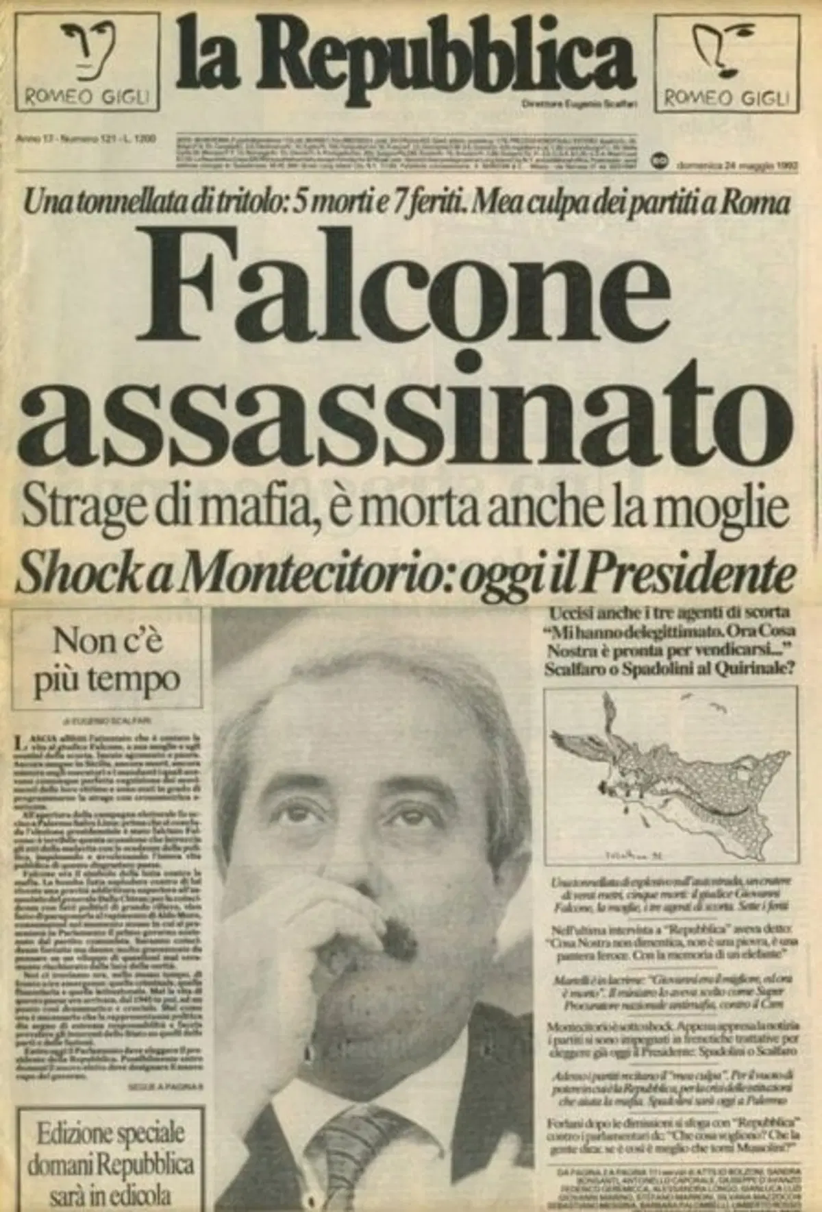 Strage di Capaci, il guard rail rosso, il monumento e le Fiat Croma in ricordo di Giovanni Falcone (7)