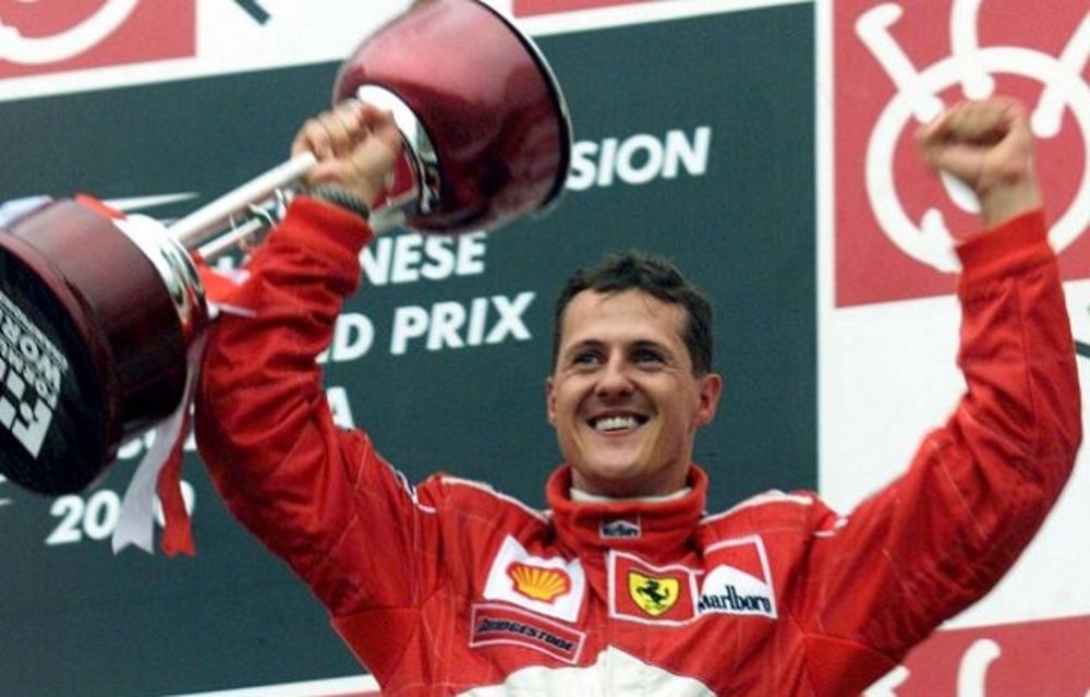 Michael Schumacher a Suzuka nel 2000: fu il primo titolo piloti della Ferrari dal 1979