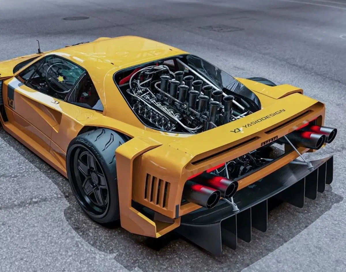 La spettacolare Ferrari F40 V12 di Yasid Design (4)