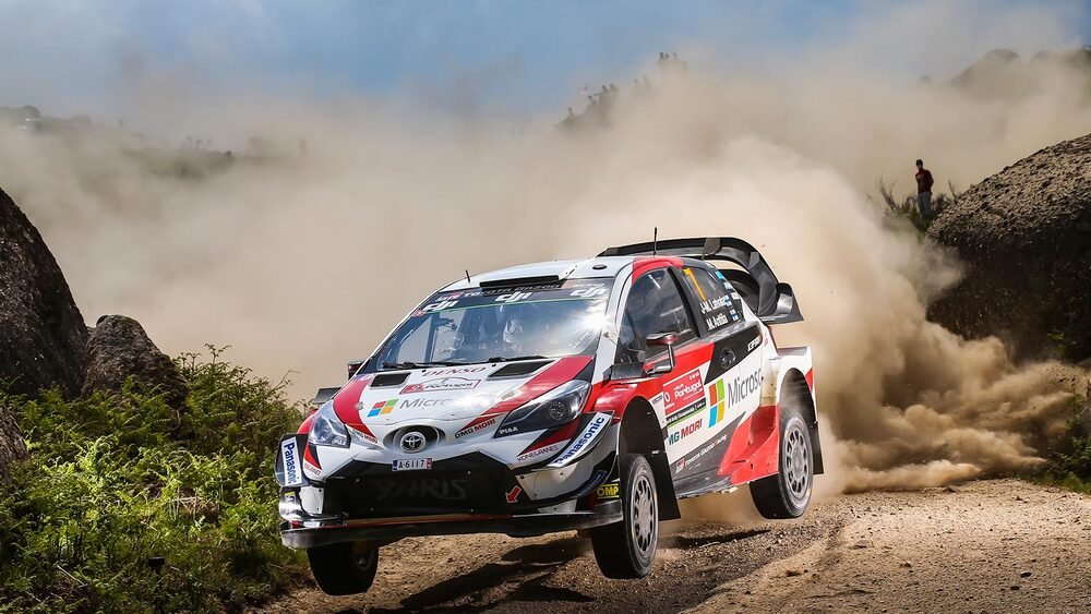 La Yaris WRC+ impegnata sui campi di gara del mondiale rally