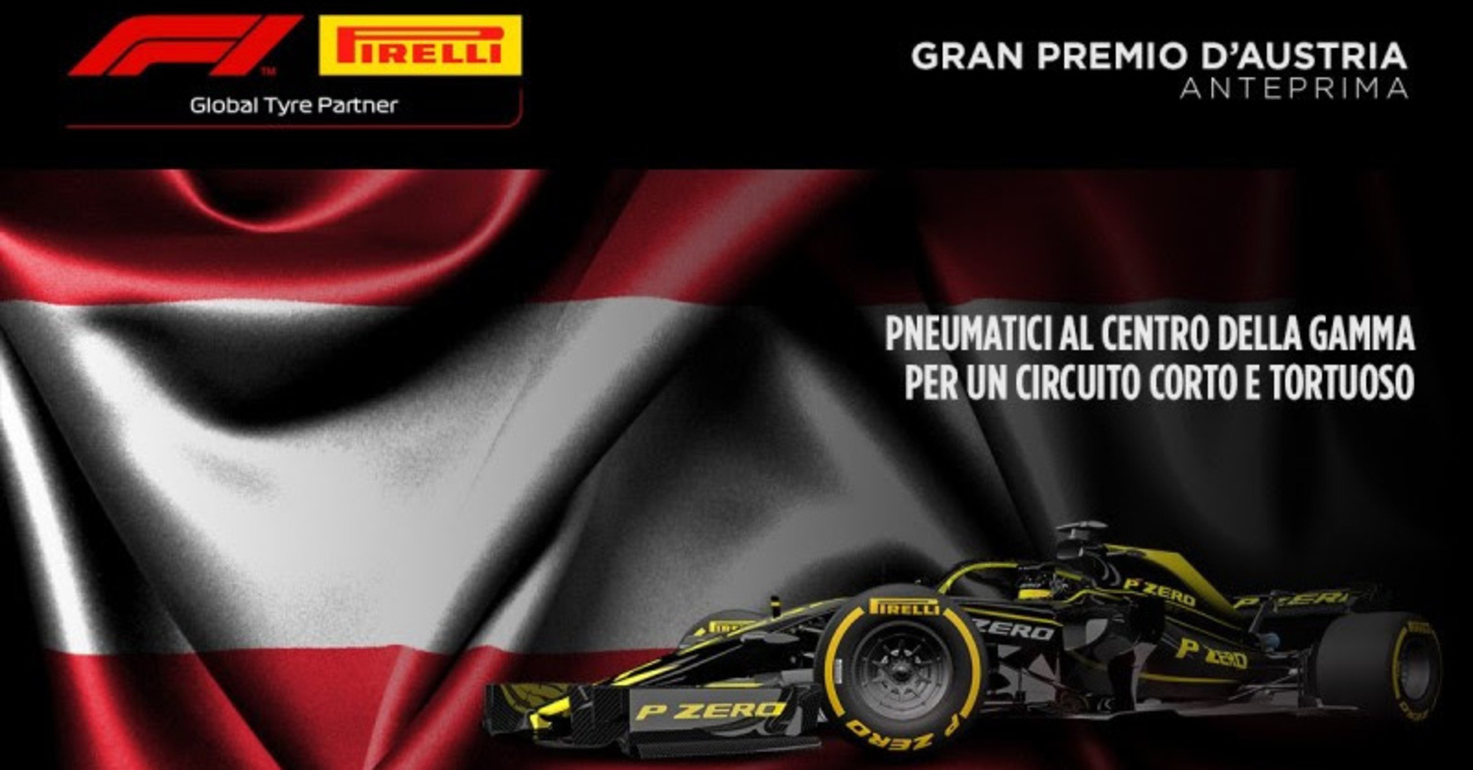 F1, GP Austria 2019: le gomme Pirelli al Red Bull Ring