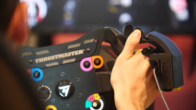Ecco l'hand controller by 3DRap in azione con il nostro TS PC Racer e Assetto Corsa