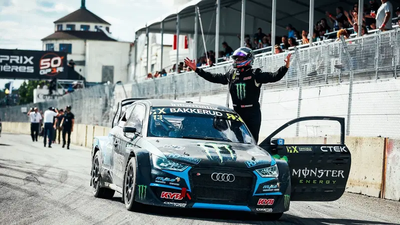 WRX 2019. Canada 3-Rivieres. Il RallyCross del Canada &egrave; di Andreas Bakkerud (Audi)