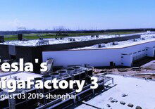 Fabbriche auto elettrica: immagini e video della Gigafactory 3 Tesla a Shanghai