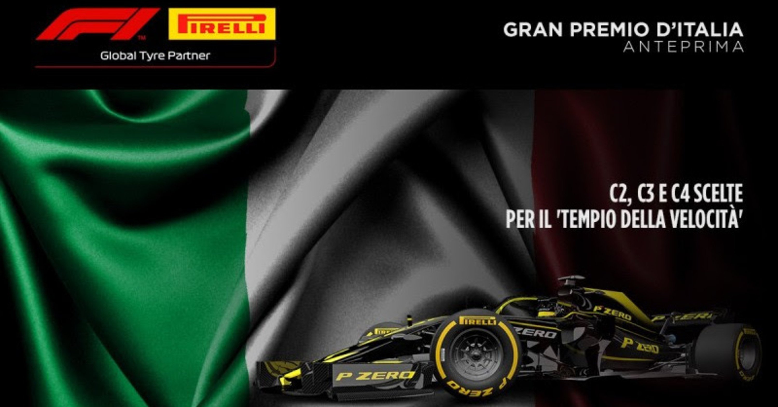 F1, GP Italia 2019: le gomme Pirelli a Monza
