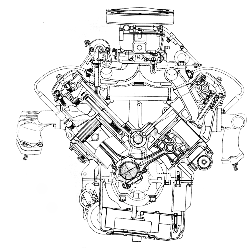 Il V8 BMW, prodotto in versioni di 2,6 e di 3,2 litri, rappresentava bene lo stato dell&rsquo;arte della tecnica negli anni Cinquanta, per quanto riguarda i motori di serie. La distribuzione era ad aste e bilancieri, il basamento era in lega di alluminio e le canne dei cilindri erano riportate in umido