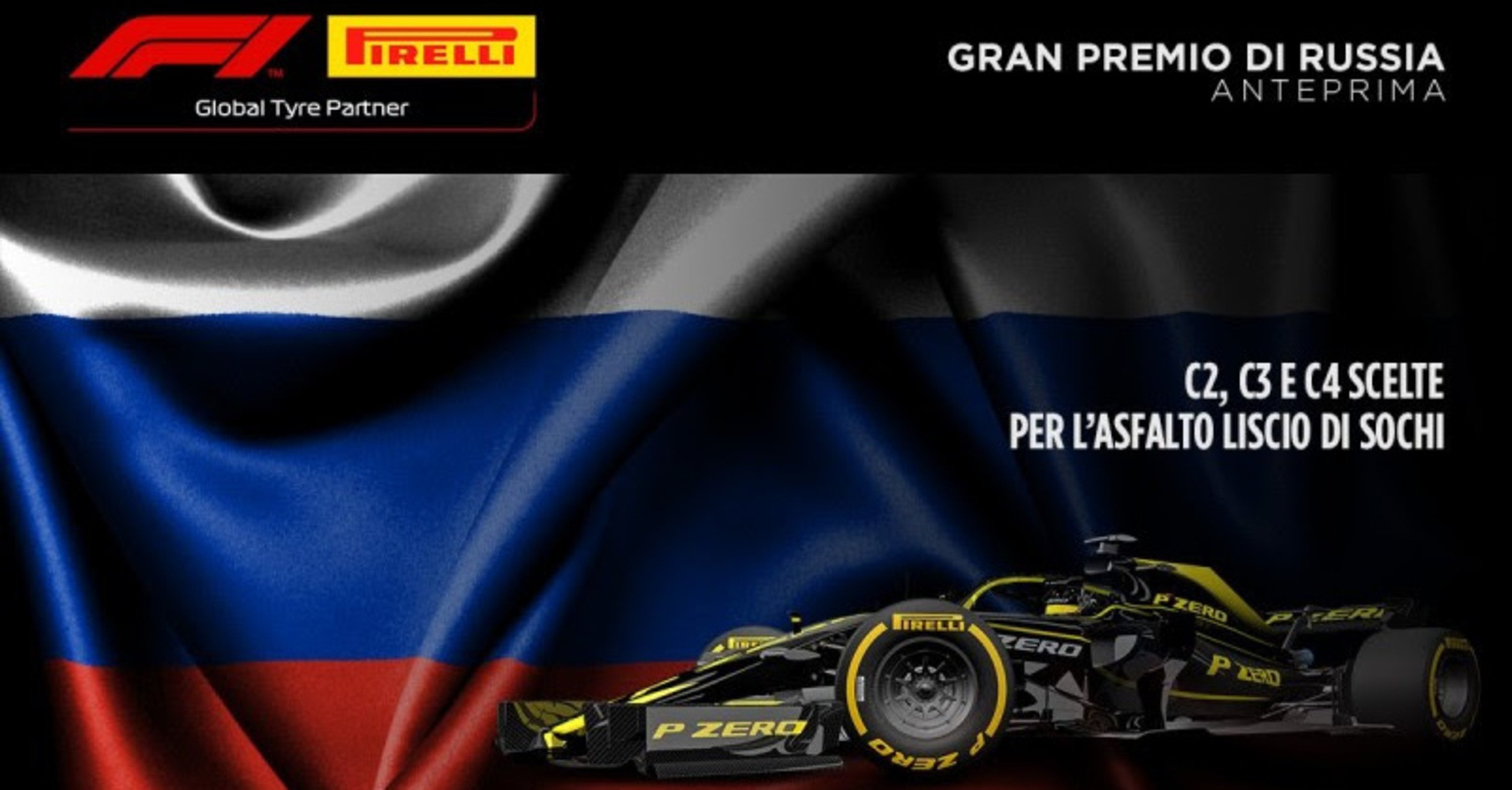 F1, GP Russia 2019: le gomme Pirelli a Sochi