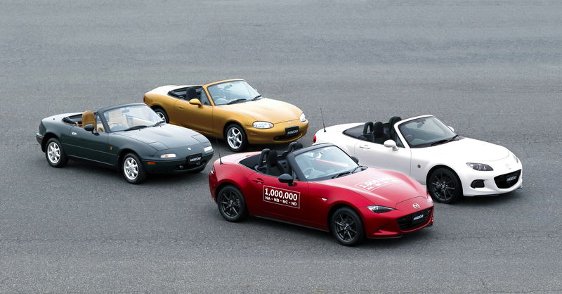  Mazda MX-5, &egrave; sempre pi&ugrave; record: prodotti 1 milione di esemplari