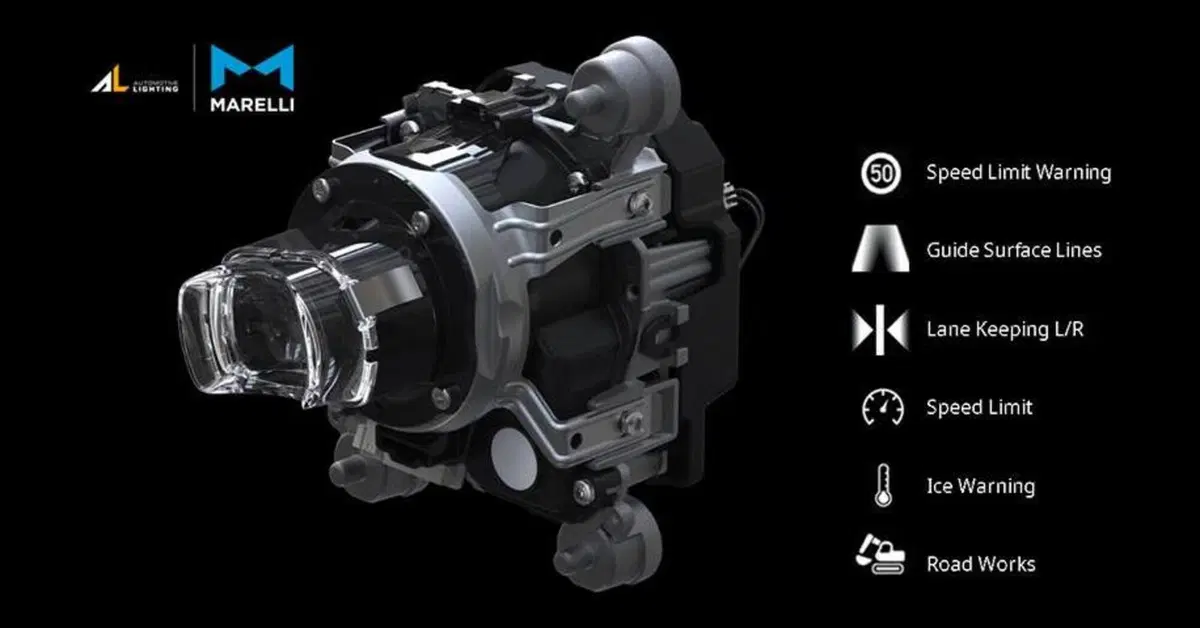Modulo illuminazione auto Marelli h-Digi lighting: i fari del futuro "parlano"