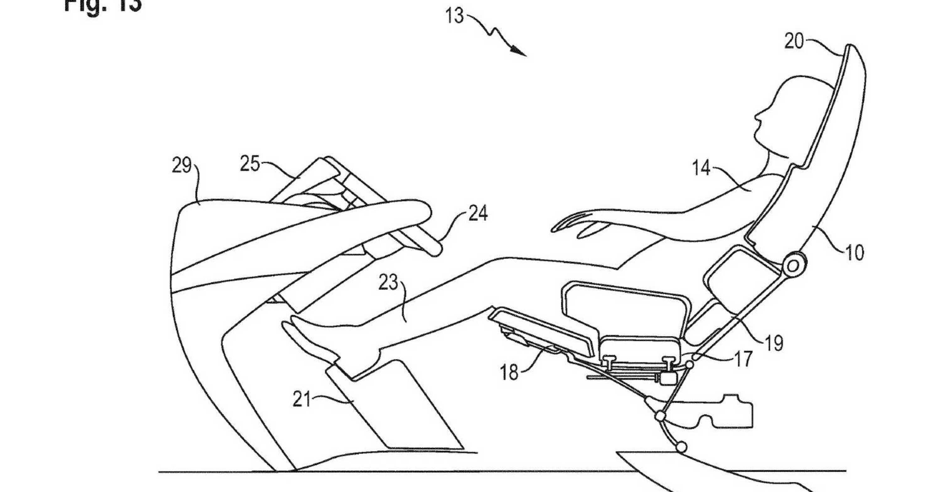 Porsche, il brevetto per il sedile strizza l&#039;occhio alla guida autonoma