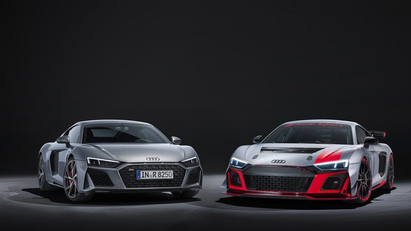 Audi R8 LMS GT4 e R8 V10 RWD, i restyling 