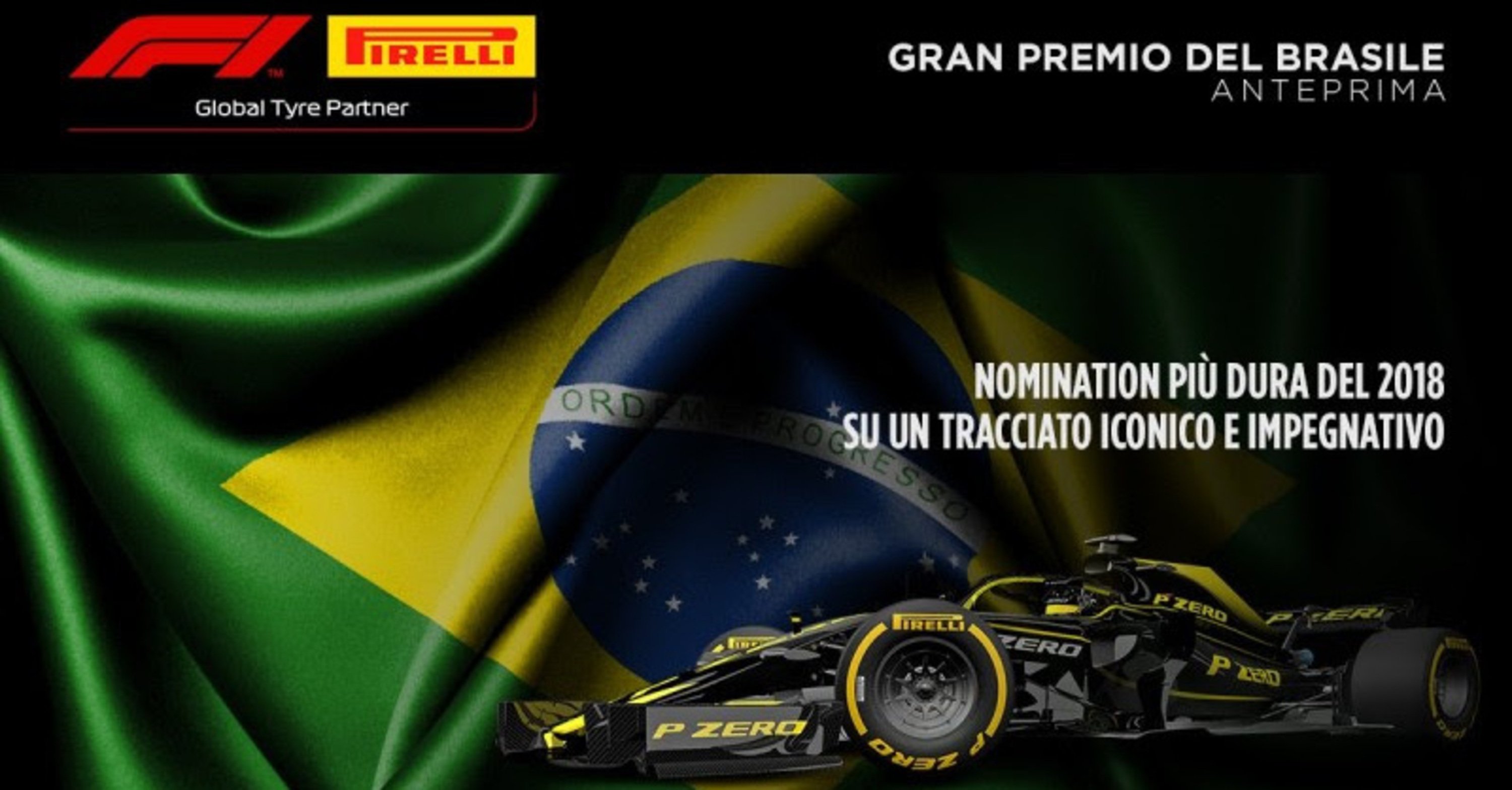 F1, GP Brasile 2019: le gomme Pirelli ad Interlagos