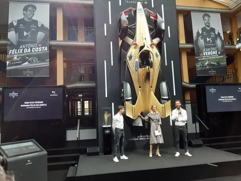 I due alfieri del DS Techeetah Formula E Team: a sinistra, il portogherse Da Silva, a destra l'iridato Vergne