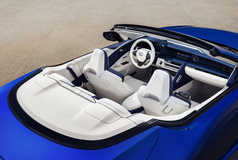 Gli interni della Lexus LC 500 Convertibile