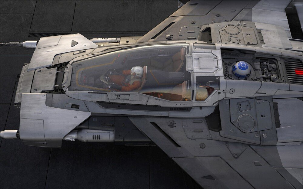 La cabina di pilotaggio dell&#039;astronave Porsche in Star Wars