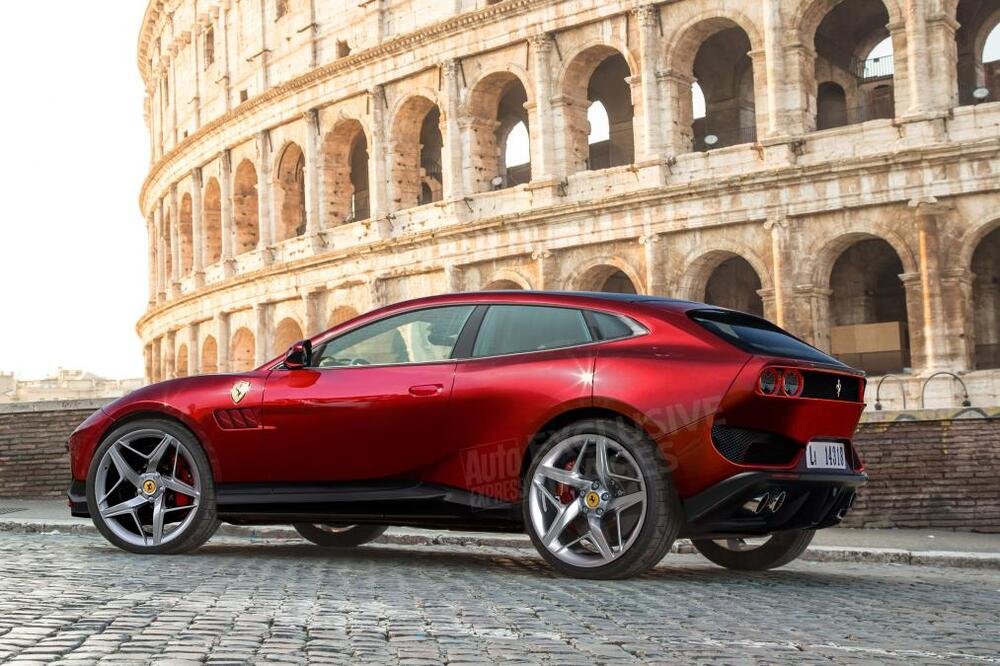 Le prime foto rendering del SUV Ferrari