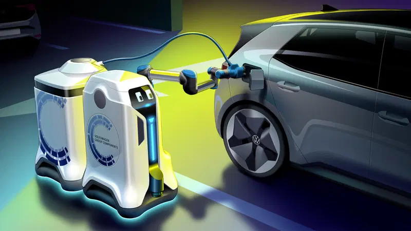 Volkswagen: addio torrette fisse di ricarica dell'elettrico, arrivano robot [Video]