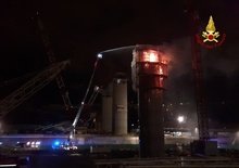 Incendio nel cantiere del Ponte Morandi