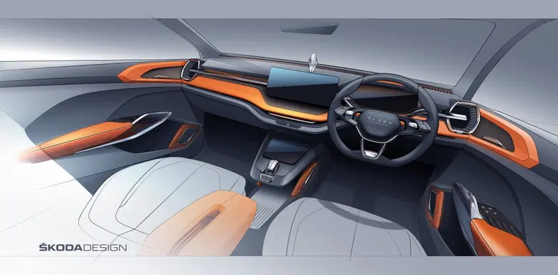Gli interni dello Skoda Vision In