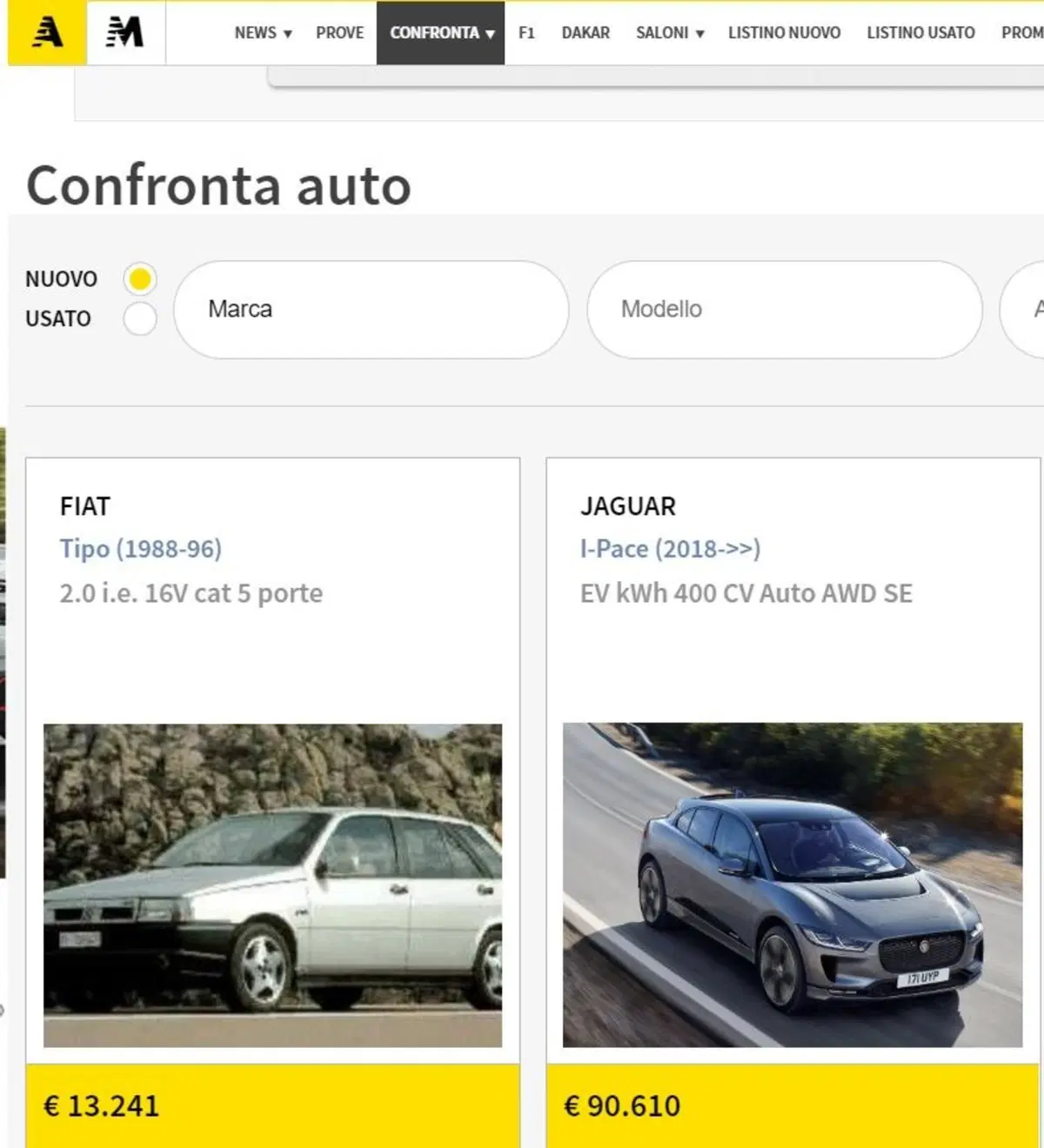 30 anni e 4 ruote, Auto dell'Anno: 1989 Vs 2019 (W la Tipo) (11)