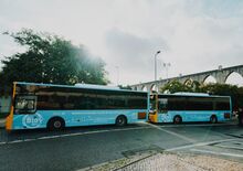 A Lisbona i bus vanno a olio da cucina esausto