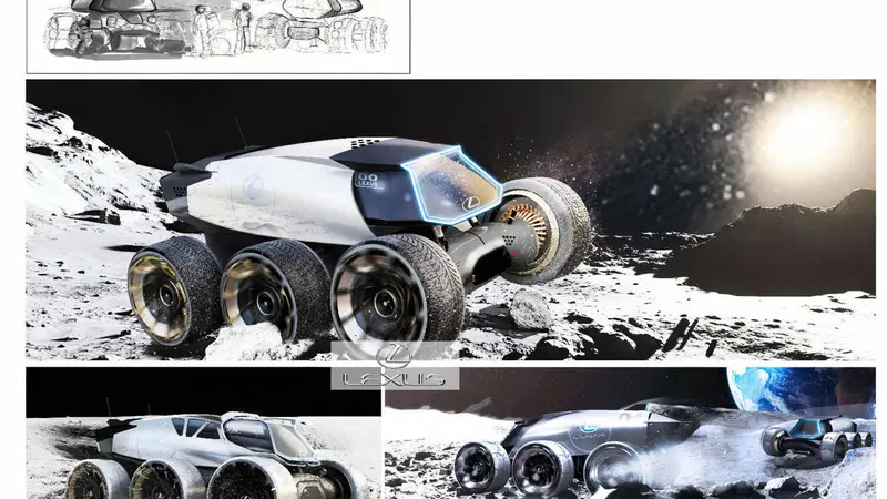 Lexus immagina la mobilit&agrave; sulla Luna con una serie di veicoli