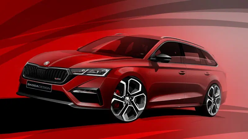 Nuova Skoda Octavia RS iV: i primi bozzetti della sportiva ibrida