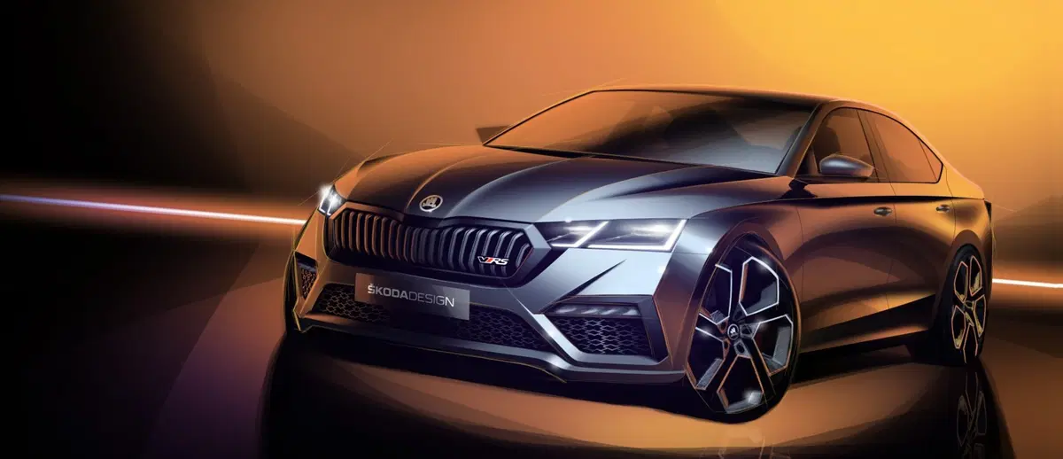 Nuova Skoda Octavia RS iV: i primi bozzetti della sportiva ibrida (3)