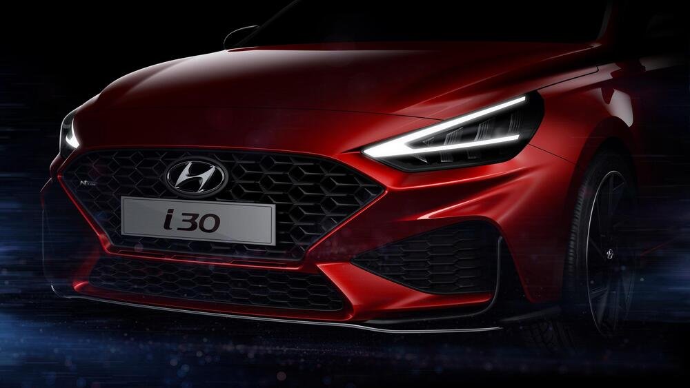 I dettagli del muso della Hyundai i30 2020