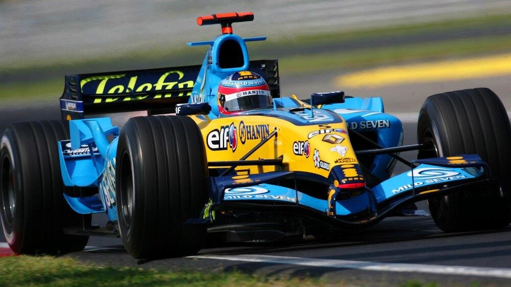 Alonso sulla Renault R26 del 2005