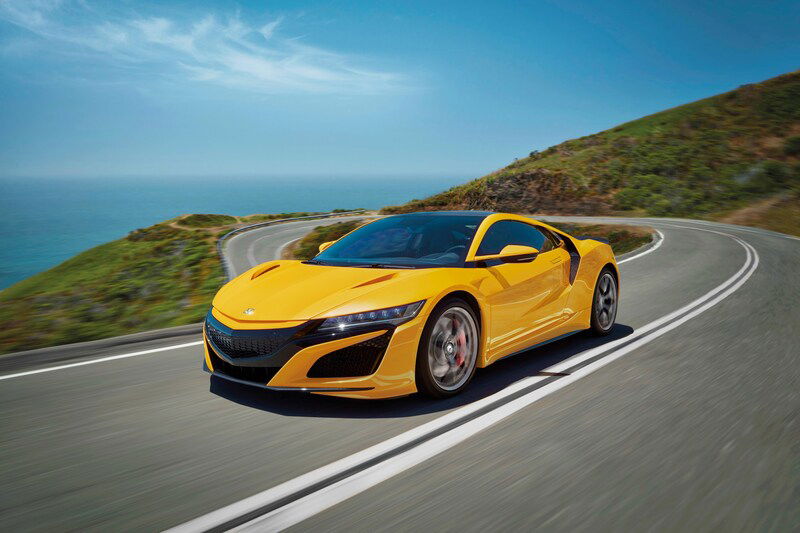 La Honda NSX nella speciale colorazione gialla