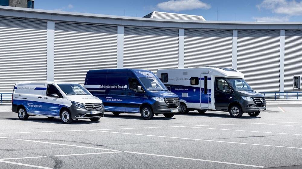 La gamma di veicoli da lavoro elettrici di Mercedes comprende diverse soluzioni per gli operatori commerciali