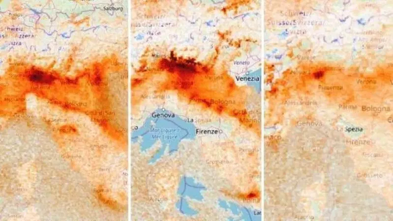 La parte "buona" del male, Coronavirus: calo smog al Nord si vede dai satelliti [mappa biossidi azoto]