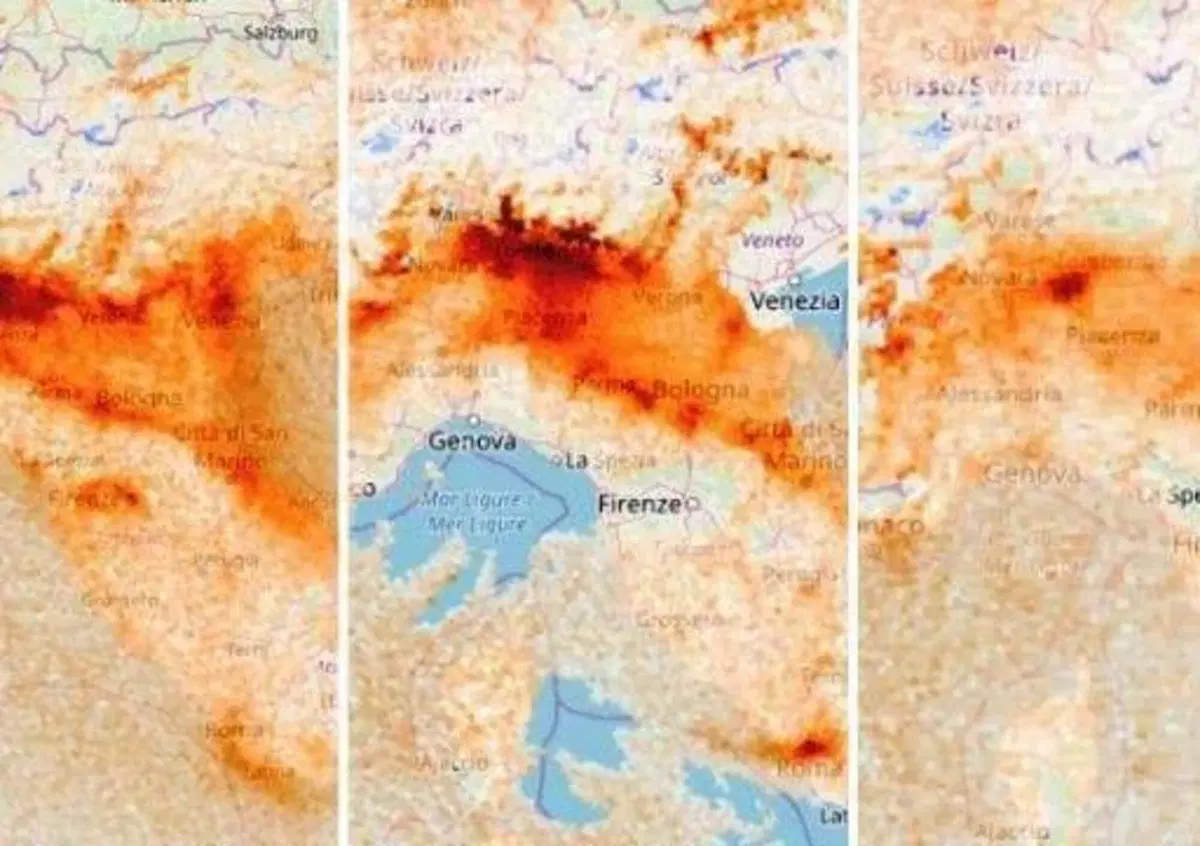 La parte "buona" del male, Coronavirus: calo smog al Nord si vede dai satelliti [mappa biossidi azoto]