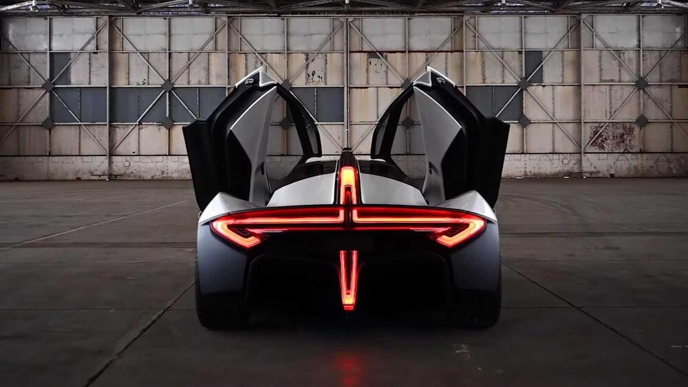 Il posteriore futuristico della Apex AP-0 Concept EV