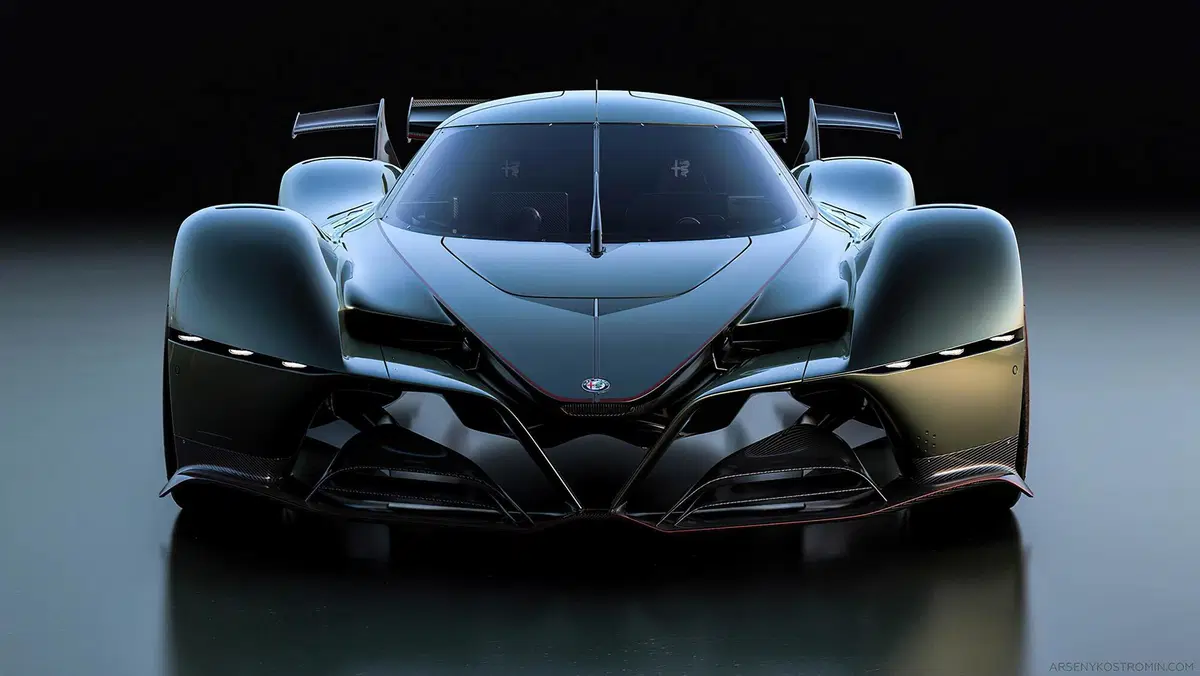 Alfa Romeo 8C-R Tazio: il rendering della hypercar endurance fa sognare (4)