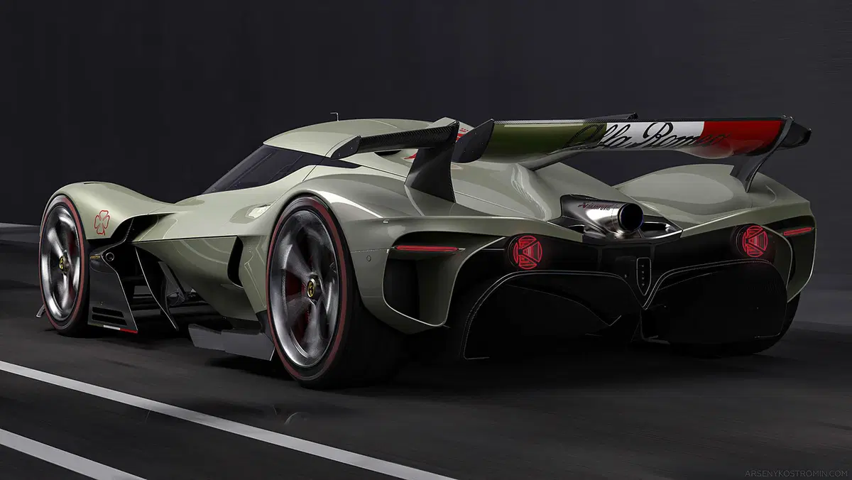Alfa Romeo 8C-R Tazio: il rendering della hypercar endurance fa sognare (5)