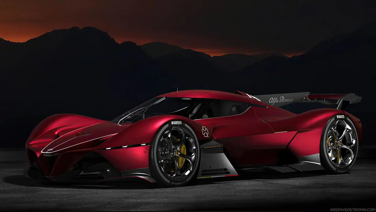 Alfa Romeo 8C-R Tazio: il rendering della hypercar endurance fa sognare (6)