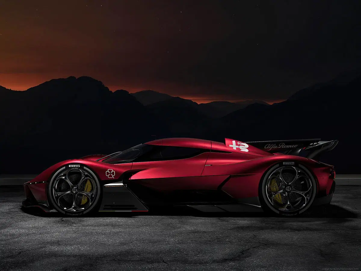 Alfa Romeo 8C-R Tazio: il rendering della hypercar endurance fa sognare (7)