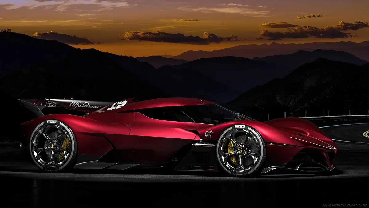 Alfa Romeo 8C-R Tazio: il rendering della hypercar endurance fa sognare (9)
