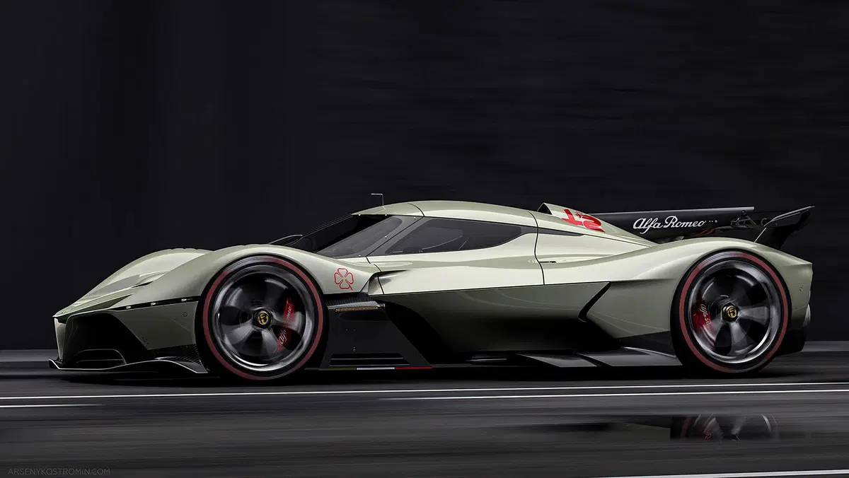 Alfa Romeo 8C-R Tazio: il rendering della hypercar endurance fa sognare (10)