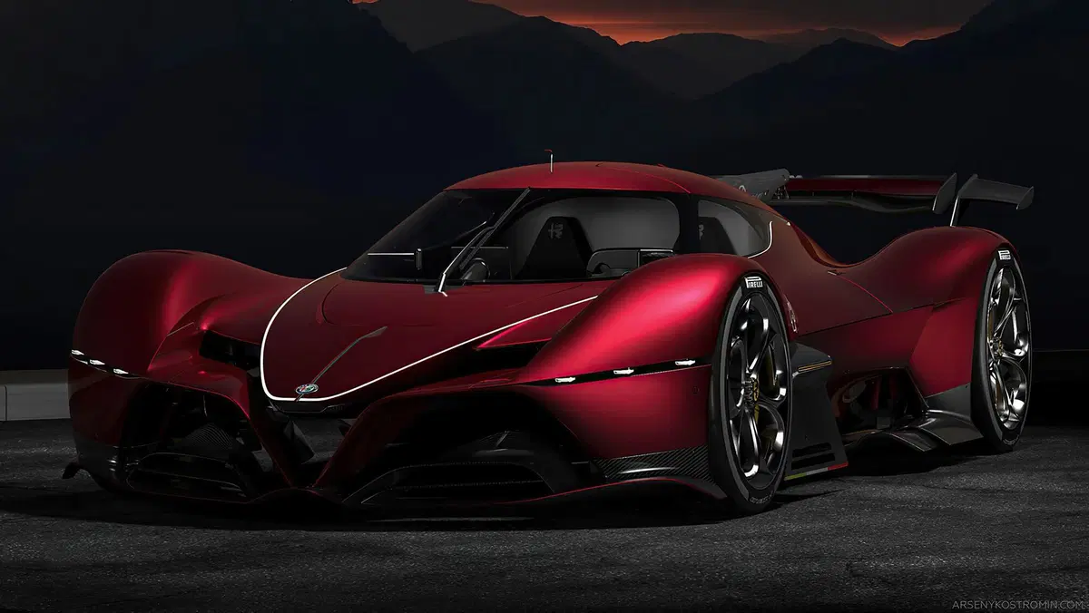 Alfa Romeo 8C-R Tazio: il rendering della hypercar endurance fa sognare (11)